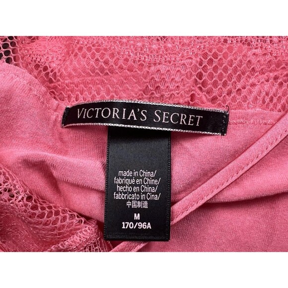 Victoria's Secret M Pink Lace Trim Babydoll‎ Lingerie Cami Romantic Coquette Y2K - Picture 10 of 11
